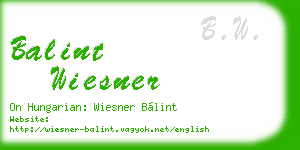 balint wiesner business card